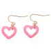 Feylie hollow heart earrings stylish heart earrings drop earrings earrings acrylic material dangling earrings perfect for everyday use appointments parties rose