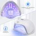 168W Led UV Nail Lamp for Quick-Drying Gel Nails | 10s 30s 60s 99s Timer | Home & Salon Use - White - Buy Online on GoSupps.com