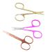 Beaupretty 1 Set 3pcs Facial Hair Scissors Beauty Scissors Facial Trimmer Manicure Scissors Eyebrow Scissor Facial Scissors Grooming Scissors Nasal Hair Trimmer Ear Hairs Shear Eyelash Rose