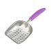 Large Metal Cat Litter Box Scoop Stainless Aluminum Alloys 13.8"*5.5"*1.8" (Purple Handle)