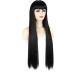 Chtom 80 cm long straight hair fake head set female lengthening long straight hair Qi Liu Haicheng Liu Hiyun head - Buy Online on GoSupps.com