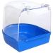 1 pc Bird Bath tub Shower Box Bowl with Hook cage Accessories for Small Birds Parrots Crested myna Transparent Hanging Bath with Bird Bird Bath Tool Durable Processing