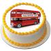 RED LONDON BUS Birthday 7.5 PREMIUM Edible RICE Cake Topper Own Text On Bus D4 - Buy Online on GoSupps.com