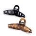 Kitsch Large Hair Clips for Women - Jumbo Loop Hair Claw Clips for Thick Hair | Big Hair Clip & Claw Clip for Teen Girls | Stylish Banana Clip | Hair Styling Accessories for Women (2pc Tortoise&Black)