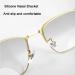 Lightweight Metal Frame Reading Glasses for Men | Anti Blue Light Rectangle Computer Visual Aid | Spring Hinges | 2.5X Magnification - Buy Online on GoSupps.com