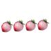 ABOOFAN 4pcs Peach Ornaments Artificial Fruit Peaches Lifelike Peach Figurine Decorative Fruit Prop Room Decor Aesthetic Glass Fruit Figurine Peach Statue Props Crystal Kitchen Cabinet