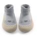 Toddler Sock Shoes Cute Baby First Walking Shoes Soft Sole with Grips for Boys Girls 6-12 Months Blue