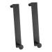 Housoutil 2pcs Door Hook Wall Mounted Clothing Rack Over Door Coat Hooks Door Back Hook No Punching Key Chain 21x4.5cm Black