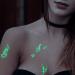 Green Luminous Glow in the Dark Stars Tattoo Stickers - Music Bar Party Temporary Tattoos for Women Girls - Buy Online on GoSupps.com