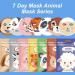 Husalsea 7 pieces of animal masks calming moisturizing clarifying and oil regulating Face masks with animal membrane Funny - Buy Online on GoSupps.com