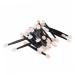 SOESFOUFU 100 Pcs Cosmetic Double Head Eyeshadow Makeup Eyeshadow Eyeliner Brushes Eyeshadow Brush Size 2 Black