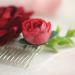 Fangsen Deep Red Wedding Rose Flower Hair Comb - Bridal Headpiece for Brides & Bridesmaids - Buy Online on GoSupps.com