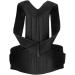 Posture Corrector Posture Corrector Women and Men Shoulder Upright Support Trainer Back Brace Straightener Body Correction Neck Pain Relief Clavicle Back posture (Color : Black Size : Large) Large Black