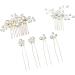FRCOLOR Set of 6 Bridal Hair Comb Wedding Hair Accessories Wedding Headpiece Pearl Hair Clips Hair Pin Hair Clip Tiara Headpiece for the Bride Manual Set - Buy Online on GoSupps.com