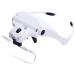 YORKING Head Mount Magnifying Glasses with 2 Led Light 1X to 3.5X Zoom Handsfree Reading Magnifier Glasses with 5 Detachable Lenses for Repairing Crafts Jewelry Reading Aid