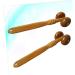Minkissy 2-Piece Massage Roller Set | Wood Face Massage Tools for Skincare & Relaxation - Buy Online on GoSupps.com