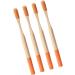 4-Pack Natural Bamboo Toothbrushes - Eco-Friendly Soft Grip Travel-Friendly for Kids & Adults - Buy Online on GoSupps.com