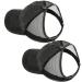 AICILY 2 Pack Backless Cap for Women Natural Curly Hair Hat Baseball Cap Afro Puff Ponytail Hat Black+bl