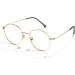 Cyxus Round Wire Frame Blue Light Glasses - UV Blocking Computer Eyewear for Men and Women - Gold - Buy Online on GoSupps.com