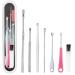 GUANLI 7Pcs/Set Ear Wax Pickers Curette Ear Pick Cleaner Ear Cleaner Spoon Care Wax Clean Ear Tool Remover Steel Earpick