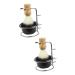 Minkissy 2 sets of razor foam shell body care hairdresser shaving brush shave holder for bare turf rats roofs shaving brushes shaving cups with stands.