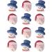 Edible Christmas Cake Decorations Santa Snowman x12. - Buy Online on GoSupps.com
