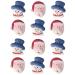Edible Christmas Cake Decorations Santa Snowman x12.