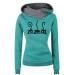 Bigfanshu Women's Casual Cat Printing Long Sleeve Pullover Shirts Tops Blouse Sweatshirt Female Hoodie Women Blue