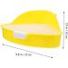 BELLIFFY Box Rabbit Toilet Ferret Litter Sand Bath for Hamsters Dwarf Hamster Toilet Bunny Potty Rat Plastic 25X19X10CM Yellow - Buy Online on GoSupps.com