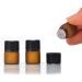 Enslz 50 Empty Amber Glass Bottles for Essential Oils - Refillable Brown 1ml | Perfect for DIY and Craft Projects - Buy Online on GoSupps.com