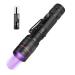 Vagocom LED Blacklight Ultraviolet Flashlight Torch 3 Modes Zoomable Black Light 395nm UV Flash Light Detector for Dog Cat Pet Urine Dry Stains(1 Pack Black Battery Included) 1 Pack Black