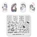 Alexnailart Nail Stamping Plate Dream Unicorn Crystal Flower Multi-Pattern Stamping Template Print Image Nail Art Stamper Scraper Nails Tool IM011