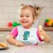 Vicloon Silicone Baby Bib | Waterproof & Adjustable | Wide Food Catcher Pocket | Unisex Toddler Bibs | Light Blue/Light Green - Buy Online on GoSupps.com