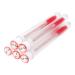 Dajidafu 5 Pieces Portable Eyelash Brush with Tube Single Use Eyebrow Eyelashes Brushes Makeup Tool Cosmetic Beauty Supplies Red Type 2
