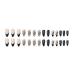 Justotry 24 Pieces Moon Almond Nails - Short Black French Artificial Press-On Nails | Snake Oval Acrylic Fingernails for Women - Buy Online on GoSupps.com