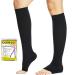 Beister Medical Open Toe Knee High Calf Compression Socks for Women & Men Firm 20-30 mmHg Graduated Support Hosiery for Varicose Veins Edema Flight Pregnancy (A Pair) Black XXL