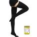 Beister 20-30 mmHg Medical compression stockings women men support stockings stockings with closed toes graded support for varicose veins edema black 4x large