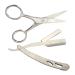 Angoily 2pcs Mustache Scissors Manual Shaver For Men Razor Made Of Stainless Steel Old Fashioned Tool