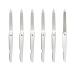 Lurrose 6pcs Foldable Nail Files Double-sided Stainless Steel Nail Files Portable Manicure Tools (Silver)