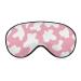 Pink Cow Print Pattern Sleep Mask for Women Adjustable Sleeping Eye Shades Cover with Elastic Strap