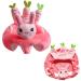 Qingsi 1Pcs Animal Shaped Baby Sitting Chair Baby Support Sofa Learn to Sit Feeding Chair Cover Baby Learning Sitting Chair for Toddlers 3-24 Month Baby Floor Plush Lounger(No Filling,just Cover) Rabbit
