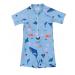 PythJooh Baby Boy Swimsuit Zipper Rash Guard One Piece Beach Swimwear Shark Print Shorts Swimming Outfits 0-5Years 0-6 Months F - Sharks World