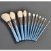 Elegant Blue & White Wind Chimes Makeup Brush Set | Premium Powder Blush & Eyeshadow Brushes | International Shipping Available - Buy Online on GoSupps.com