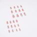 Justotry 24 Pcs Almond False Nails Short Wavy Press on Nails - Olive Green French Stiletto Stick on Nails with Nail Glue - Swirl Pattern Fake Nails for Women - Teal2 - Buy Online on GoSupps.com