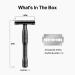 Zero Waste Safety Razor with 10 Double Edge Blade Refills - Eco-Friendly Reusable Shaving Solution for Men & Women - Smooth Matte Black Finish - Buy Online on GoSupps.com