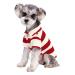 Polo shirt for small dogs two-legged strip shirt puppy costume summer t shirt fashionable clothing for bichon French bull dog dog shirt striped dog shirt breathable red 2x large