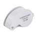 Folding 40x25mm Jewelery Loupe Portable Mini Magnifier Magnifying Glass LED Light Lens Lupa Magnification Metal Silver