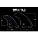 Ho Stevie! Fiberglass Reinforced Polymer Quad Surfboard Fins - Enhanced Performance and Durability | Includes Fin Bag, Screws, Wax Comb and Fin Key | Black Twin Tab - Buy Online on GoSupps.com