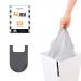 Vest Trash Bags Bin Liners Tote Bag Household Kitchen Garbage Bag General Garbage Plastic Bags 45X50cm-20Pcs*5Rolls/Bag Silver 15 roll