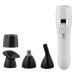 All-in-1 Body and Facial Hair Removal for Women Rechargeable Trimmer for Face Ear/Nose Eyebrows and Bikini Lines Multifunctional Replaceable Shavers for Dry and Wet Use (White)